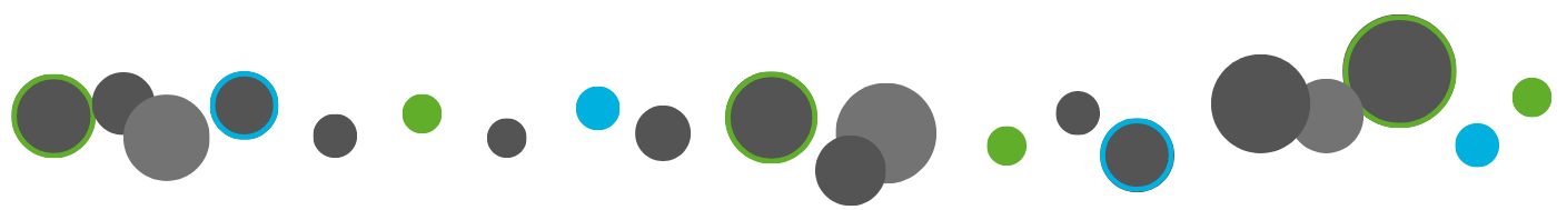 Gray circle banner top